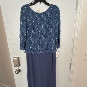 Alex Evenings Wedgewood Blue Dress